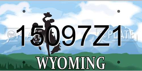 15097Z1 Wyoming License Plate