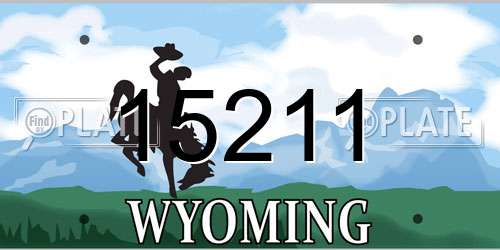 15211 Wyoming License Plate