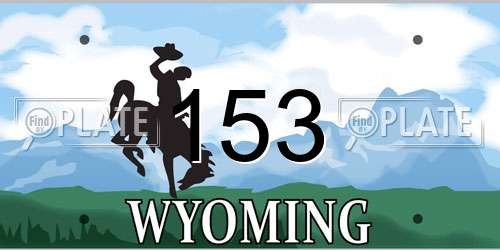 153 Wyoming License Plate