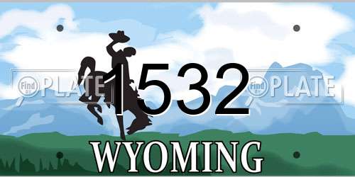 1532 Wyoming License Plate
