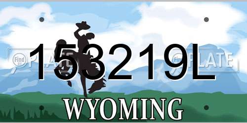 153219L Wyoming License Plate