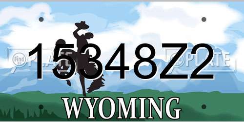 15348Z2 Wyoming License Plate