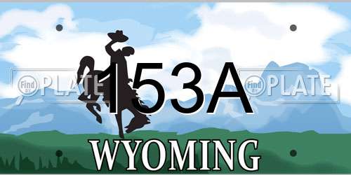 153A Wyoming License Plate