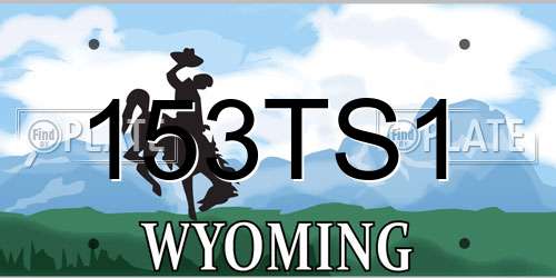 153TS1 Wyoming License Plate