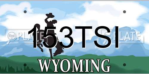 153TSI Wyoming License Plate