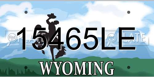 15465LE Wyoming License Plate