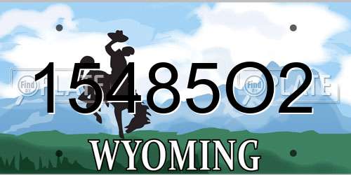 15485O2 Wyoming License Plate