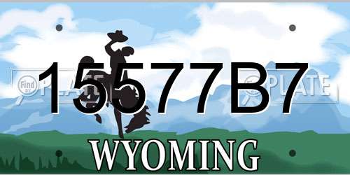 15577B7 Wyoming License Plate