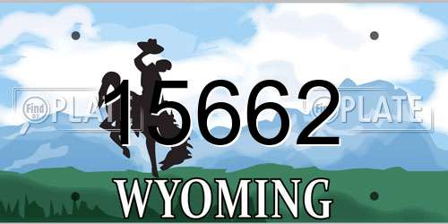 15662 Wyoming License Plate