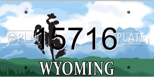 15716 Wyoming License Plate