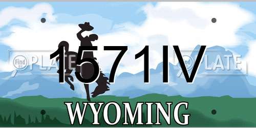 1571IV Wyoming License Plate