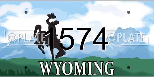 1574 Wyoming License Plate