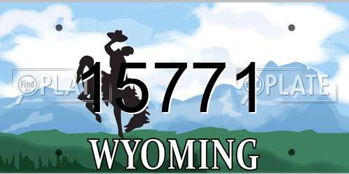 15771 Wyoming License Plate