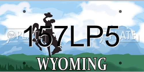 157LP5 Wyoming License Plate