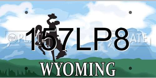 157LP8 Wyoming License Plate
