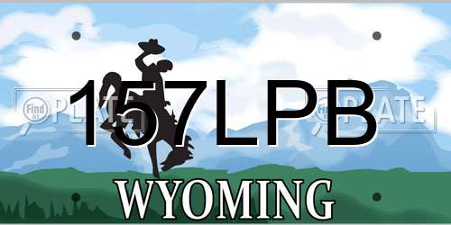 157LPB Wyoming License Plate
