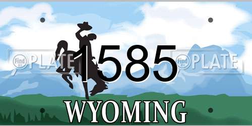 1585 Wyoming License Plate