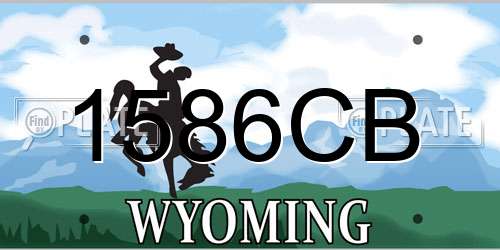 1586CB Wyoming License Plate