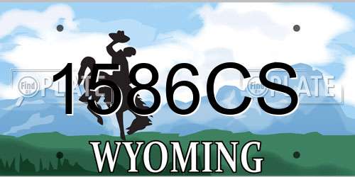 1586CS Wyoming License Plate