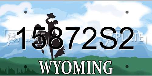 15872S2 Wyoming License Plate