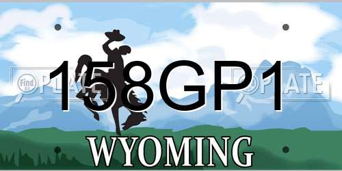 158GP1 Wyoming License Plate