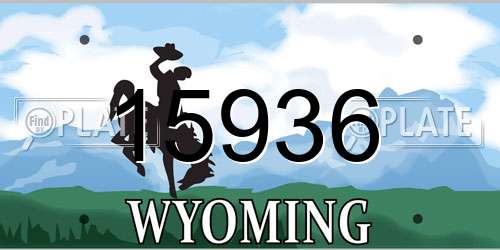 15936 Wyoming License Plate