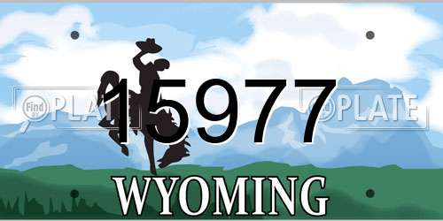 15977 Wyoming License Plate