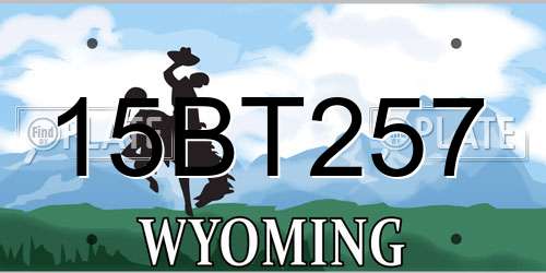 15BT257 Wyoming License Plate