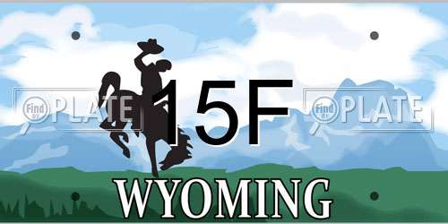 15F Wyoming License Plate