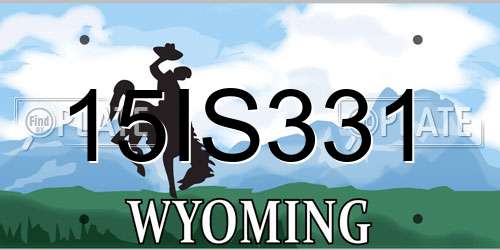 15IS331 Wyoming License Plate