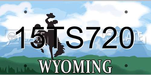15TS720 Wyoming License Plate