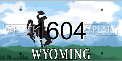 1604 Wyoming License Plate