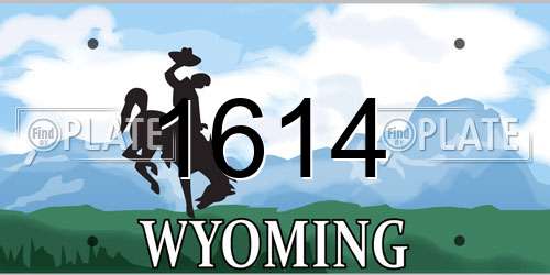 1614 Wyoming License Plate