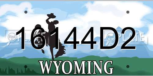 16144D2 Wyoming License Plate