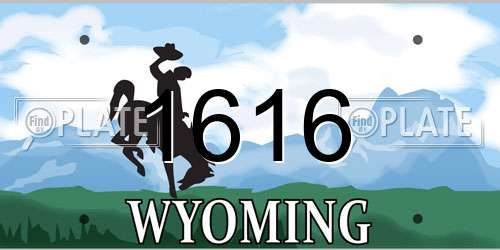 1616 Wyoming License Plate
