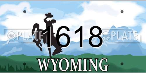 1618 Wyoming License Plate