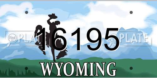 16195 Wyoming License Plate