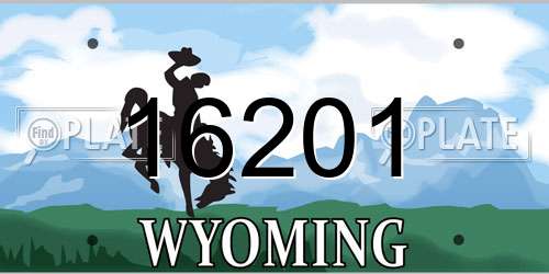 16201 Wyoming License Plate