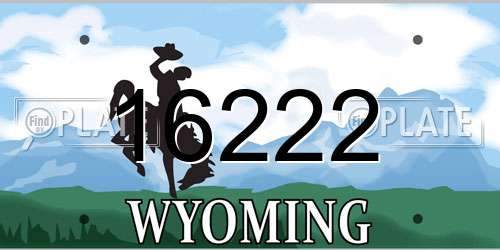 16222 Wyoming License Plate