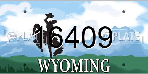 16409 Wyoming License Plate