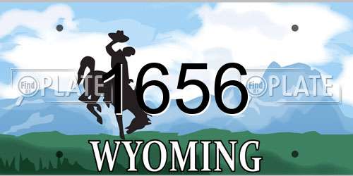 1656 Wyoming License Plate