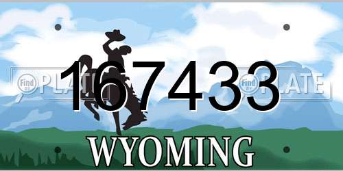 167433 Wyoming License Plate
