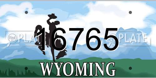 16765 Wyoming License Plate