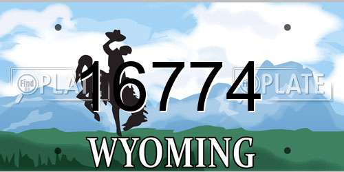 16774 Wyoming License Plate