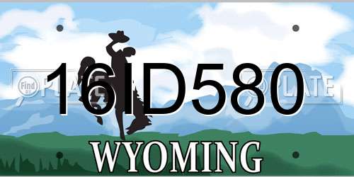 16ID580 Wyoming License Plate