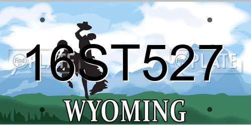 16ST527 Wyoming License Plate