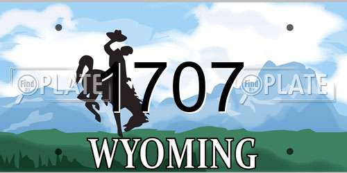 1707 Wyoming License Plate