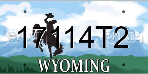 17114T2 Wyoming License Plate