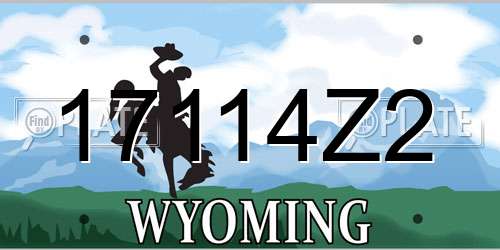 17114Z2 Wyoming License Plate