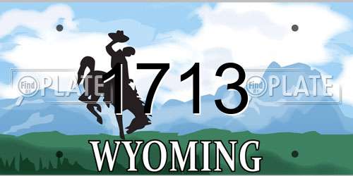 1713 Wyoming License Plate